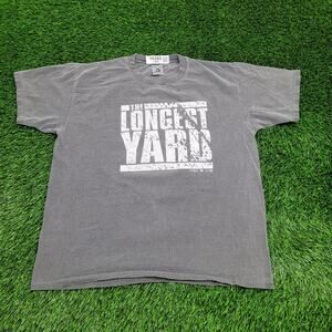 Vintage Longest Yard Shirt Large 24x26 Movie Gray